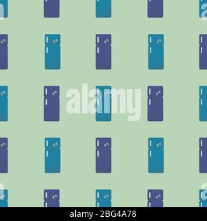 Fridge pattern, illustration, vector on white background Stock Vector