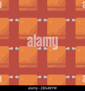 Towels pattern, illustration, vector on white background Stock Vector