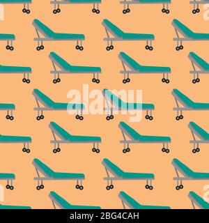 Hospital chair pattern, illustration, vector on white background Stock Vector