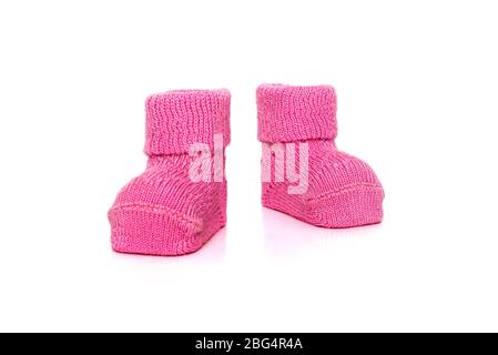 Children's pink shoes isolated Stock Photo
