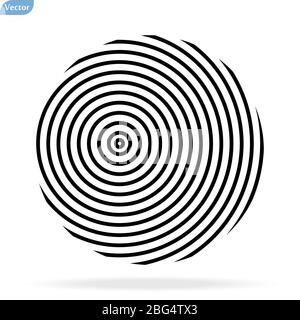 Hypnotic Fascinating Abstract Image. Vector Illustration. Geometric optical illusion. Element for graphic web design. Template for print, textile Stock Vector