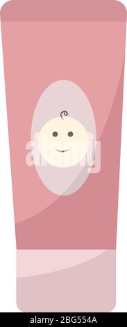 Baby cream, illustration, vector on white background Stock Vector