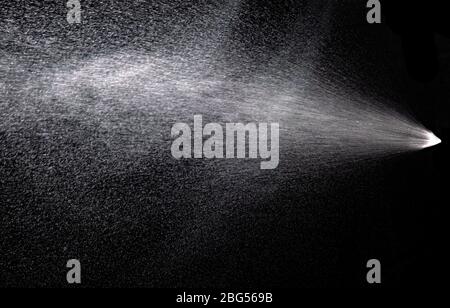 Splashes of water, water drops on black background Stock Photo