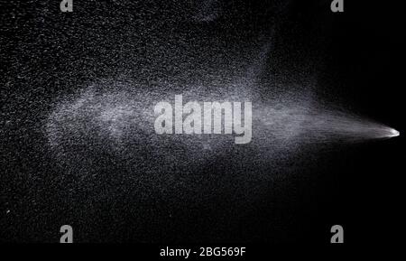 Splashes of water, water drops on black background Stock Photo