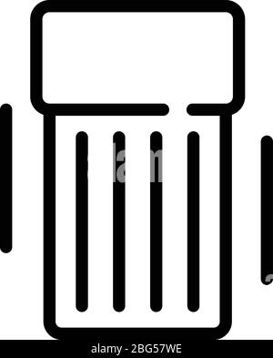 Camping bed icon, outline style Stock Vector