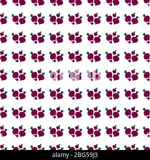 Beet wallpaper, illustration, vector on white background. Stock Vector