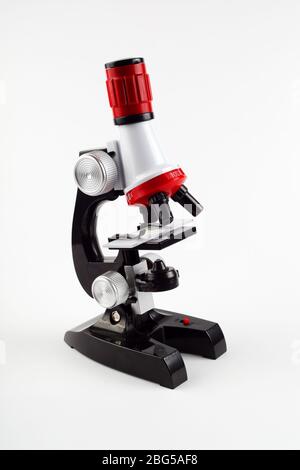 Children's toy microscope on a white background, isolate Stock Photo