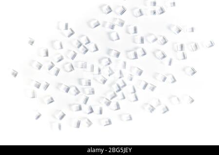abstract plastic parallelepipedic shapes on a white background Stock Photo