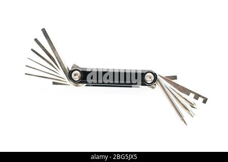 Multipurpose bike tool isolated on white background Stock Photo
