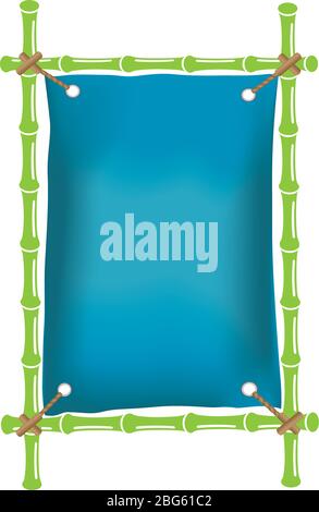 Vector illustration of blank blue canvas with layout copy space