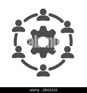 Vector icon for interpersonal and business communications. Flat design isolated on white background Stock Vector