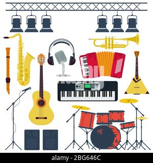 Vector Musical Instruments Isolated Stock Vector