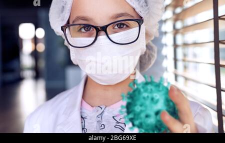 Portait of a young, tired doctor during an epidemic Stock Photo