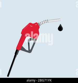 Gasoline Fuel Nozzle giving a drop Stock Vector