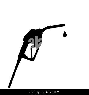Gasoline Fuel Nozzle giving a drop Stock Vector