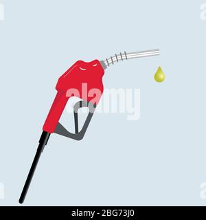 Gasoline Fuel Nozzle giving a drop Stock Vector