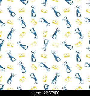 Cleaning seamless pattern background. Washing homework seamless texture. Vector illustration Stock Vector