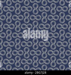 Infinity sign minimal seamless pattern background design flat. Vector illustration Stock Vector