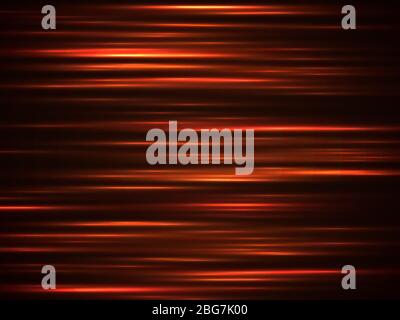 Fire orange speed lines. Driving blur motion abstract vector background. Motion blur line, drive speed background illustration Stock Vector