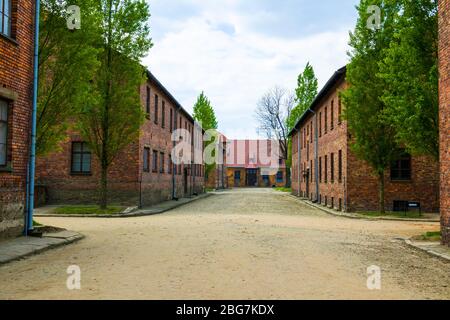 Auschwitz Birkenau Concentration Camp Oświęcim  Museum Southern Poland Europe EU UNESCO Stock Photo