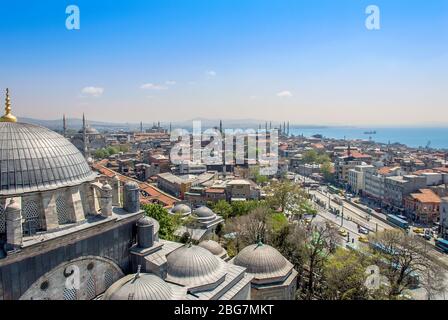 Beyazit, Fatih, Istanbul, Turkey, 22 April 2006: Bayezit Mosque, Sultan 2. Bayezit 1506 Stock Photo