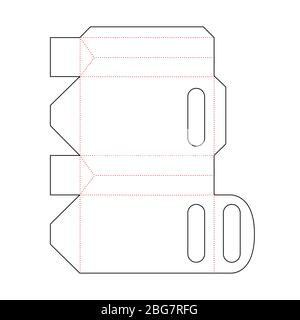 Simple packing box scheme template on white Stock Vector Image & Art ...