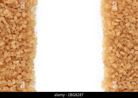 Brown sugar on white background Stock Photo