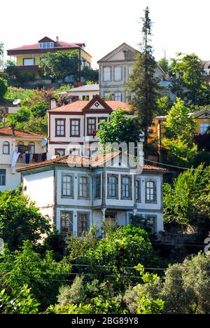 Akcaabat, Trabzon, Turkey, 26 June 2008: Historical Buildings Stock Photo