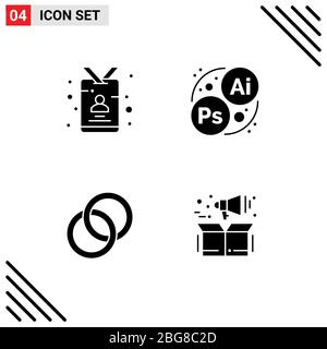 Download Pack Of 4 Creative Solid Glyphs Of Press Luggage Start Broadcasting Creative Editable Vector Design Elements Stock Vector Image Art Alamy PSD Mockup Templates