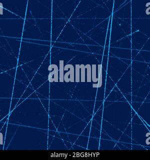 Vector illustration. Rough background in dark blue with horizontal and vertical lines. Stock Vector