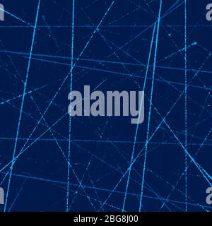 Vector illustration. Rough background in dark blue with horizontal and vertical lines. Stock Vector