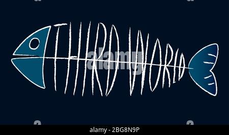 Vector illustration. Third world symbol. Struggle for hard life. Stock Vector