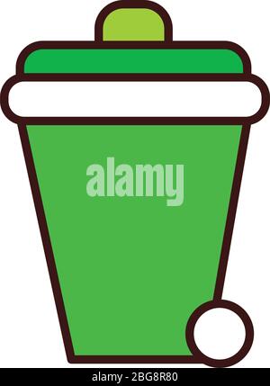 waste bin line and fill style icon Stock Vector Image & Art - Alamy