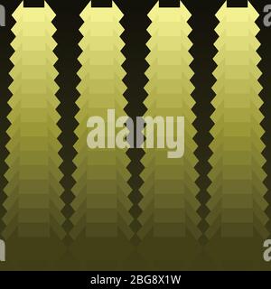 halftone star and geometric shape yellow background, vector illustration Stock Vector