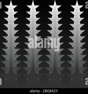 halftone star and geometric shape green background, vector illustration Stock Vector