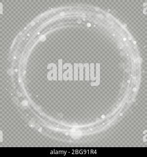 Abstract ring with luminous swirling backdrop. Energy flow tunnel. Shine round frame overlay effect. EPS 10 Stock Vector