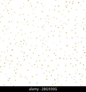 Glitter gold seamless pattern with polka dots. Hipster trendy effect. EPS 10 Stock Vector