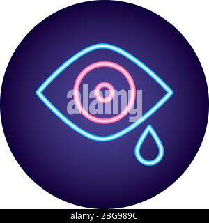 eye human crying neon style icon Stock Vector Image & Art - Alamy