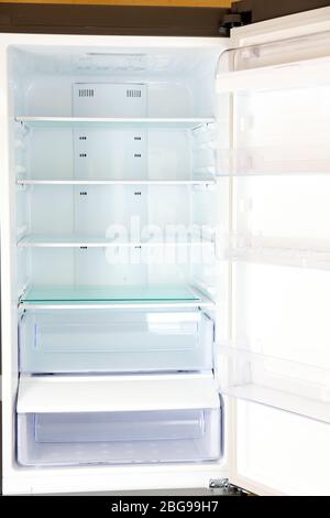Two door gray refrigerator Stock Photo