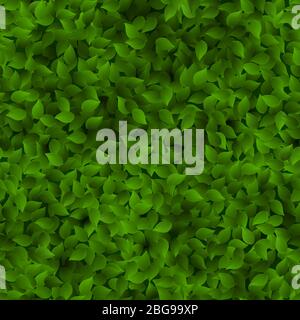 Seamless green leaves pattern spring or summer fresh background. EPS 10 Stock Vector