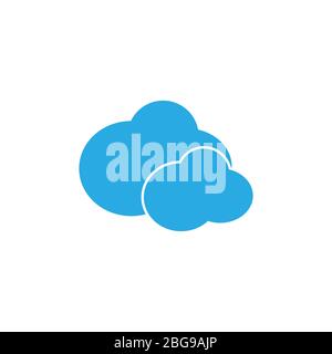 blue cloud icon vector graphic design illustration Stock Vector