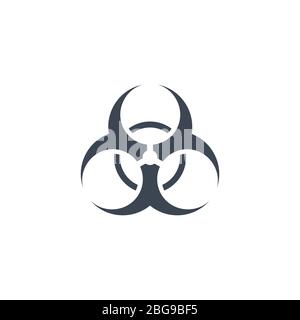 Biological Hazard related vector glyph icon. Stock Vector