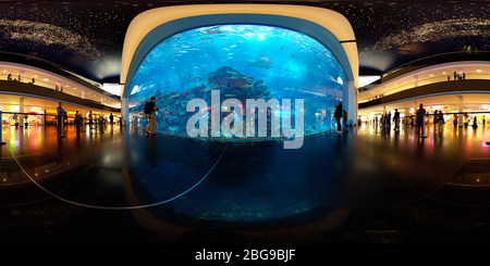 360 degree panoramic view of Dubai Aquarium View