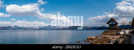 Gozanoishi Shrine at Lake Tazawa in Akita, Japan. Stock Photo