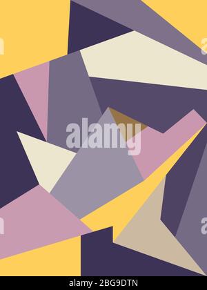 Abstract decorative geometric composition in the vertical format Stock Vector