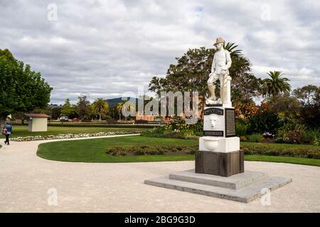 Fred W Wylie Memorial Statue, Government Gardens, Rotorua New Zealand.