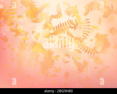 Autumn composition with maple leaves. EPS 10 vector Stock Vector