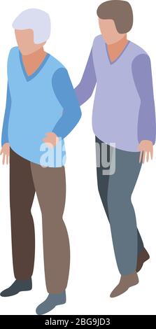 Social volunteer icon, isometric style Stock Vector