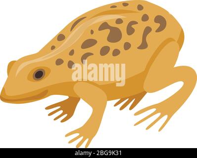 Ground frog icon, isometric style Stock Vector