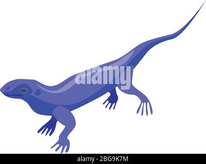 Blue lizard icon, isometric style Stock Vector